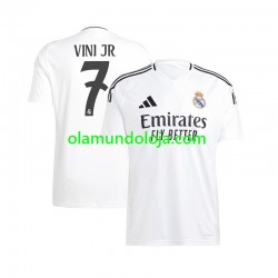 Camisola Real Madrid Vinicius Junior 7 Homem Equipamento Primeiro 2024-2025 Manga Curta
